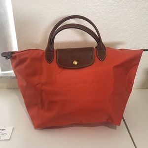 Longchamp Medium Orange Le Pliage Tote